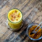 turmeric glass of golden milk