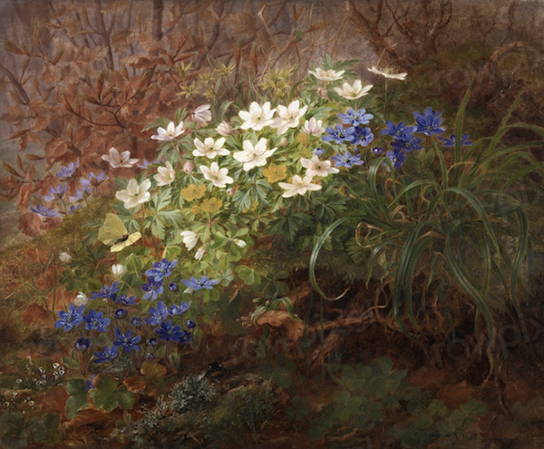 Free vintage wall art - public domain - spring flowers