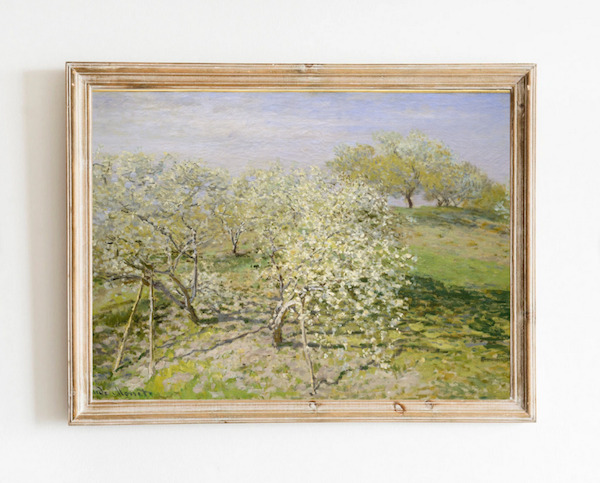 Free Vintage Spring Wall Art, Monet Painting public domain,