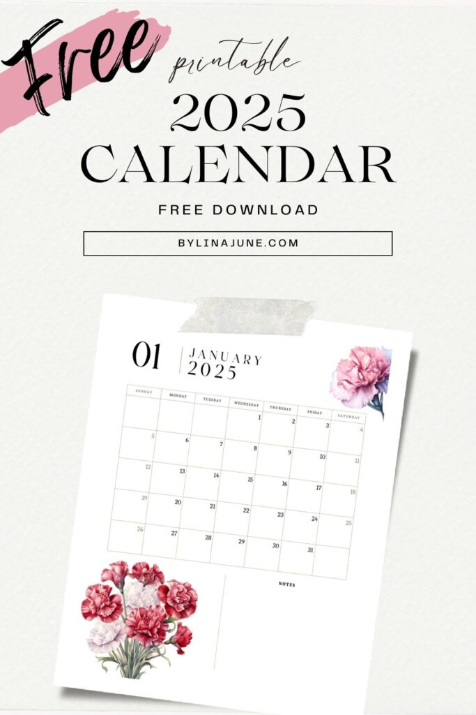 Free 2025 Calendar Printable