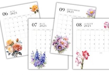 Free Printable 2025 Calendar: Birth Flowers