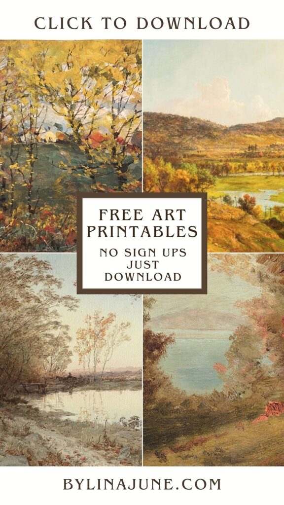 Free Vintage Fall Art Printables, Free Vintage Home Decor,