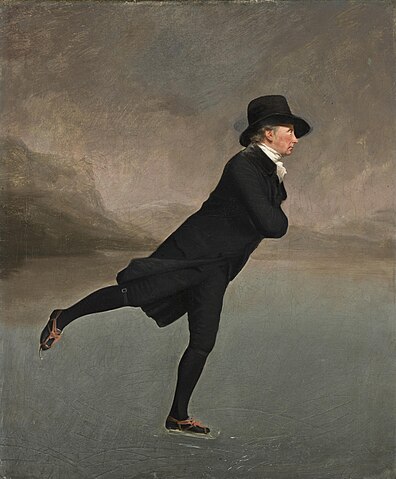 Reverend Robert Walker (1755 - 1808) Skating on Duddingston Loch - Sir Henry Raeburn, free vintage printable