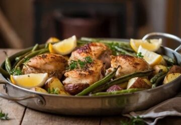 One Pan Lemon Garlic Chicken and Veggies