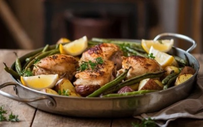 Lemon Garlic Chicken with Veggies