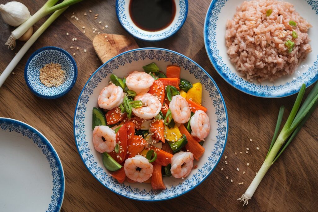 Shrimp Stir Fry, easy dinner recipe, quick lunch recipe,