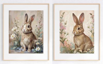 Free Spring Easter Printables, Kids Room Decor, Spring Nursery Wall Art, Woodland Nursery